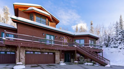 Apex Lodge South Exterior in Winter