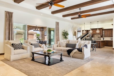 Elegant and spacious main living area with your own grand piano