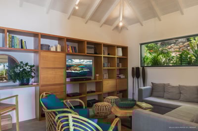 Living Area: Inside air-conditioned TV room with HD-TV, DVD player, telephone, WIFI.