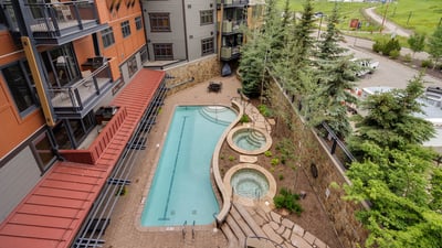 Pool view from the porch