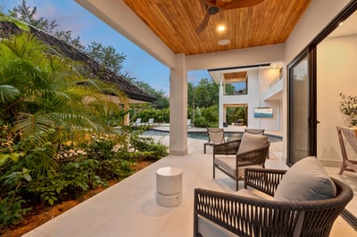 Primary Suite 3 Private Terrace at night – Level 1