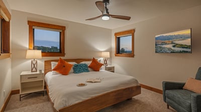 King bedroom suite on the upper level