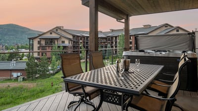 Happy hour on the deck dining table