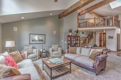 Living room and upstairs