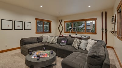 Family room on lower level