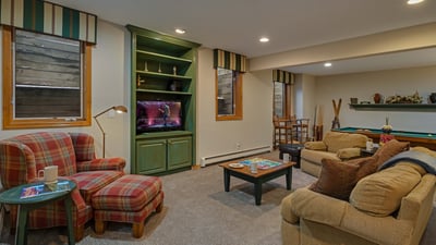 Family room on lower level