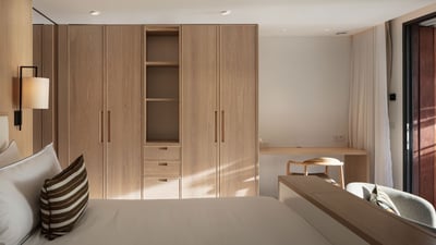 Bedroom 2: A king size bed, air conditioning, safe, dressing room. Ensuite bathroom with indoor Ital