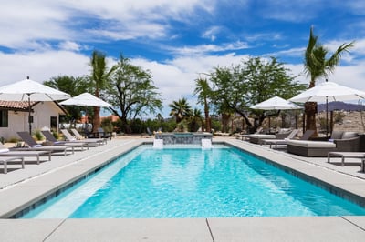 Large back yard pool for even more privacy and seclusion.