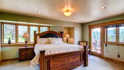 Primary suite with deck access