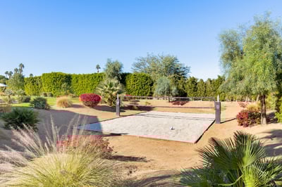 Show off your serving skills at your own sand volleyball court