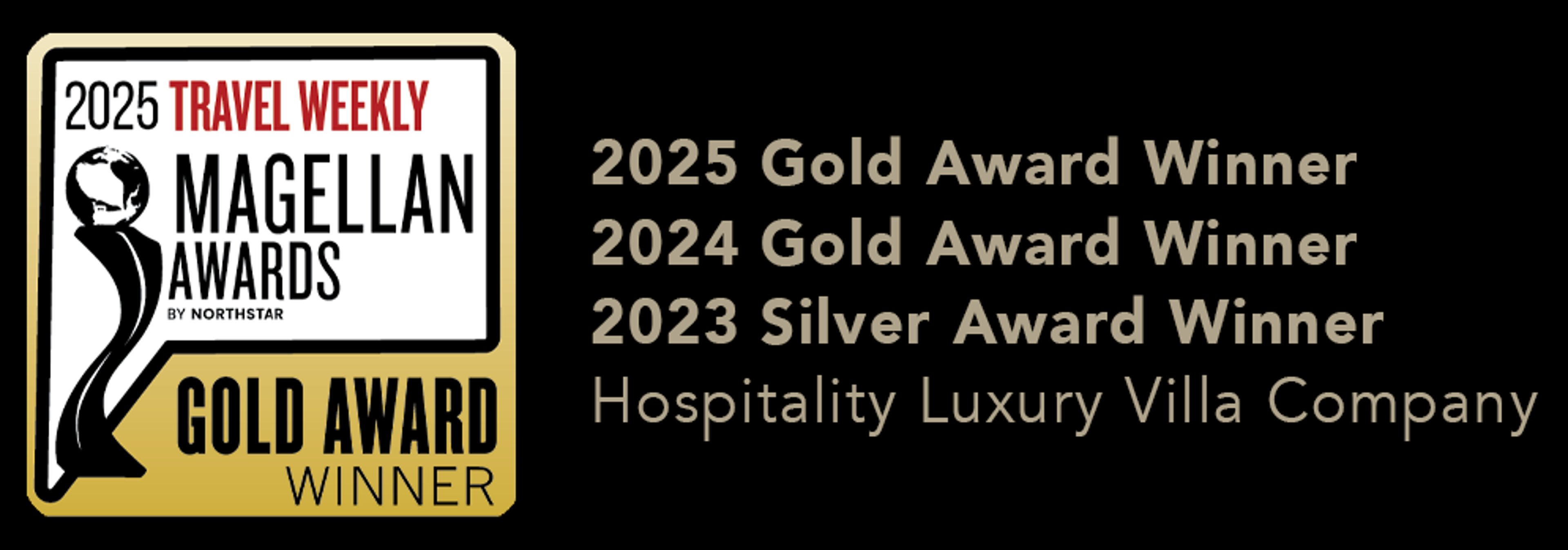 Travel Weekly Magellan Awards 2025 Gold Winner