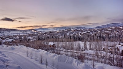 View from deck in winter