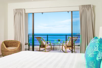 #1. Unwind in our spacious Master Bedroom, offering breathtaking Ocean Views