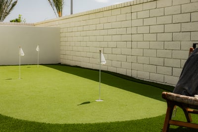 challenge your friends to a round of putting or cornhole