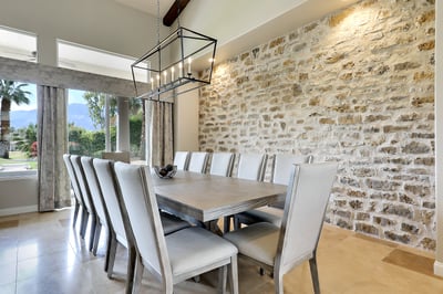 Seating for 12 at the large dining room table.