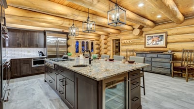 Enjoy the warmth of this log home with plenty of space for all