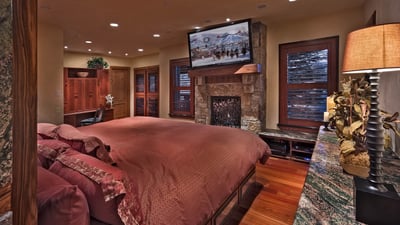 Primary bedroom with incredible oversized king bed
