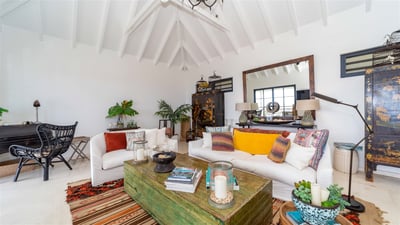 Living Area: Great room, ceiling fans, HD-TV, Dish network, Lounge area on the next door terrac