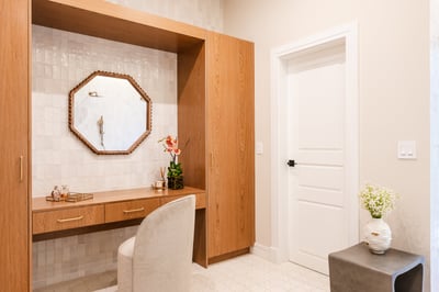 Beige Primary Suite 1 (Main House): Ensuite Bathroom • Double Shower
