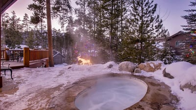 Sunken hot tub