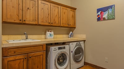 Laundry room on lower level