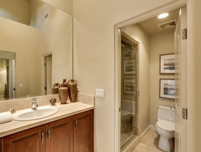 Casita en suite full bath with walk-in shower