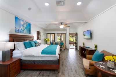 #9. King Bed, AC, Living, Ensuite Bathroom