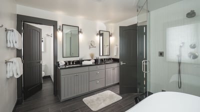Bedroom 1, Upper Level - Primary ensuite double vanity