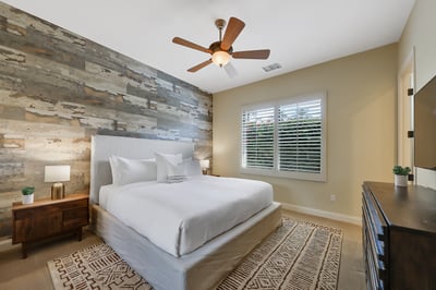 Guest bedroom 3- King sized bed, Smart TV and en suite bathroom.