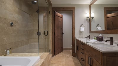Primary ensuite double vanity