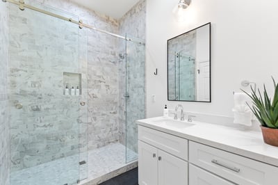 Clay & Driftwood Shared Bath - Spacious shower