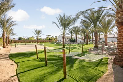 Step over to the hammock garden for some peace and quiet.