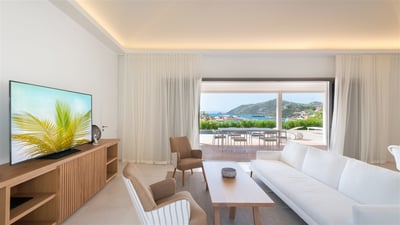 Living Area: Air conditioning, HD-TV, Apple TV, Canal Satellite, Blu-Ray DVD player, iPod Bose Dock.