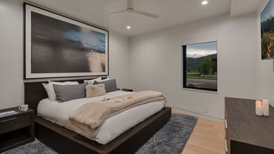 King bedroom on lower level