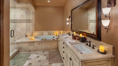 Primary ensuite on upper level