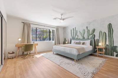 Guest bedroom 3 with in the main house with king bed, reach-in closet and en suite