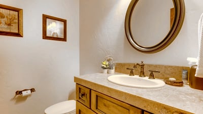 Hall bathroom on lower level