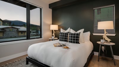 Queen bedroom on lower level