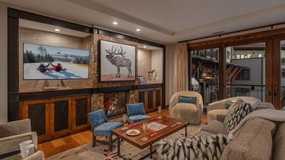 Cozy gas fireplace