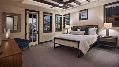 Primary suite with deck access