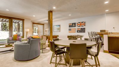 Lower level family room game table