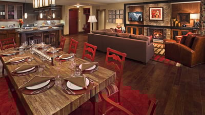 Dining area seats 10