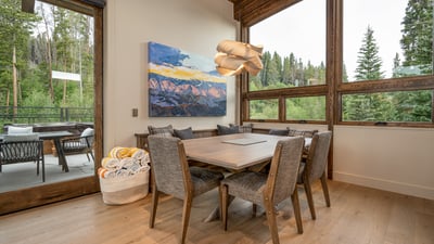 Breakfast nook adjacent to kitchen