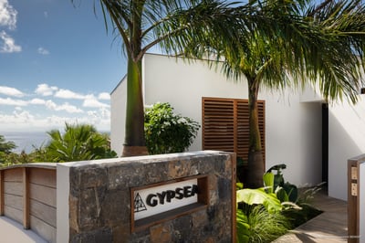 Outdoors: Panoramic views over the bay. Private parking at the entrance of the property. 