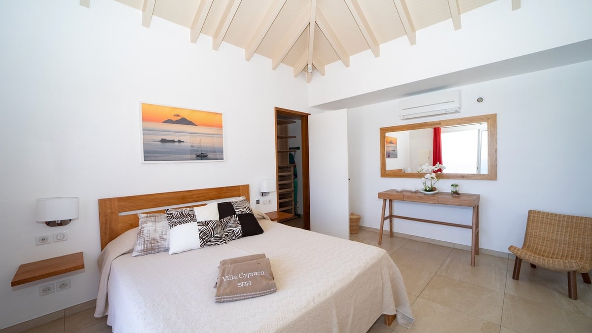 Bedroom 1: Pool and ocean view, queen size bed, air conditioning, WIFI, flat screen TV with French s - Image 26