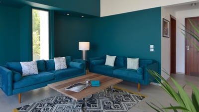 Living Area: Magnificent ocean view. Attractive and welcoming lounge with an inviting corner around 