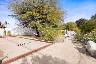 Challenge your friends to a friendly game of bocce ball