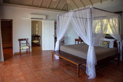 Bedroom 1: Located in a separate bungalow. King-size bed , A/C, ceiling fan, iPod connection, phone,