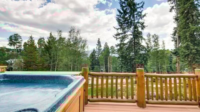 Enjoy your private hot tub on the deck