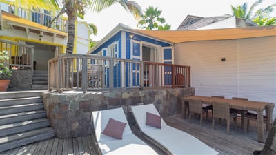Dining Areas: Outside dining table for 6 guests on the terrace. 